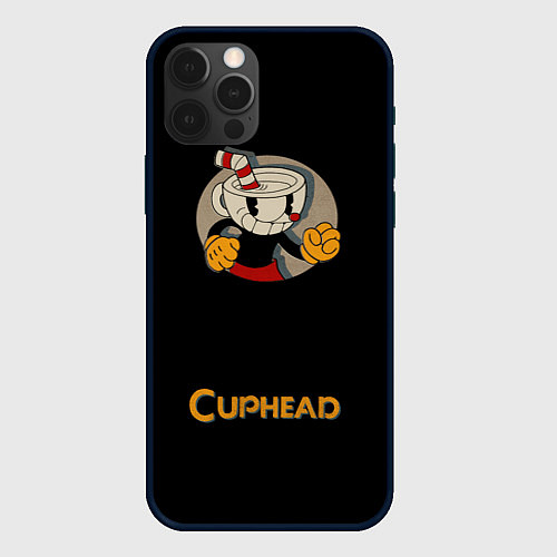 Чехол iPhone 12 Pro Cuphead: Black Mugman / 3D-Черный – фото 1