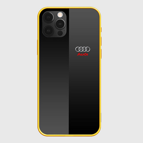 Чехол iPhone 12 Pro Audi: Metallic Style / 3D-Желтый – фото 1