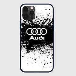 Чехол для iPhone 12 Pro Audi: Black Spray, цвет: 3D-черный