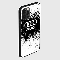 Чехол для iPhone 12 Pro Audi: Black Spray, цвет: 3D-черный — фото 2