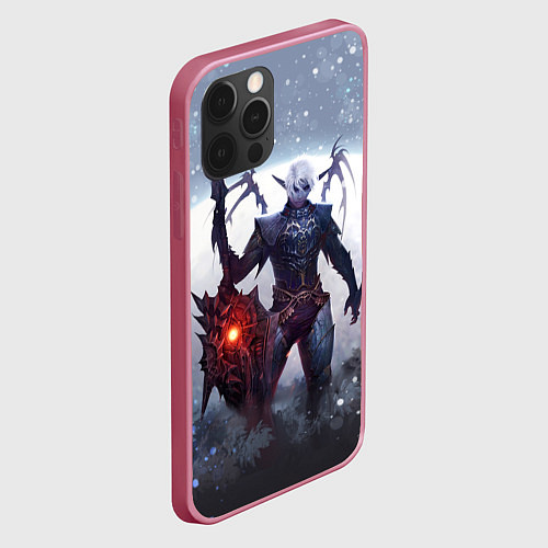 Чехол iPhone 12 Pro Dark Knight / 3D-Малиновый – фото 2