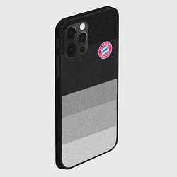 Чехол для iPhone 12 Pro ФК Бавария: Серый стиль, цвет: 3D-черный — фото 2
