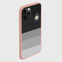 Чехол для iPhone 12 Pro ФК Интер: Серый стиль, цвет: 3D-светло-розовый — фото 2