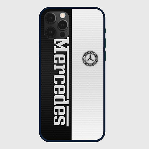 Чехол iPhone 12 Pro Mercedes B&W / 3D-Черный – фото 1