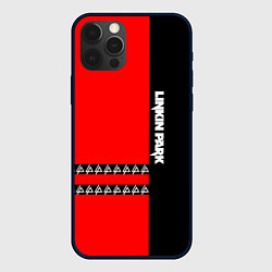 Чехол для iPhone 12 Pro Linkin Park: Red & Black, цвет: 3D-черный