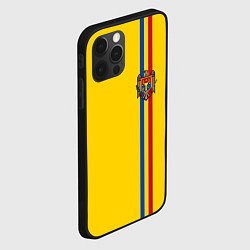 Чехол для iPhone 12 Pro Молдавия: лента с гербом, цвет: 3D-черный — фото 2