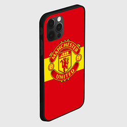 Чехол для iPhone 12 Pro FC Man United: Red Style, цвет: 3D-черный — фото 2
