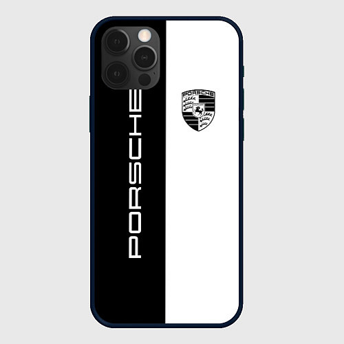 Чехол iPhone 12 Pro Porsche Design / 3D-Черный – фото 1