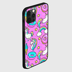 Чехол для iPhone 12 Pro Сказочные единороги, цвет: 3D-черный — фото 2