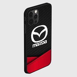 Чехол для iPhone 12 Pro Mazda: Grey Carbon, цвет: 3D-черный — фото 2