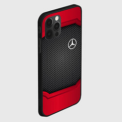 Чехол для iPhone 12 Pro Mercedes Benz: Metal Sport, цвет: 3D-черный — фото 2