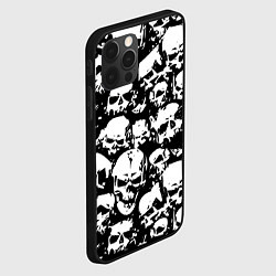 Чехол для iPhone 12 Pro Черепа ужаса, цвет: 3D-черный — фото 2