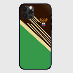 Чехол для iPhone 12 Pro Российский футбольный союз, цвет: 3D-черный
