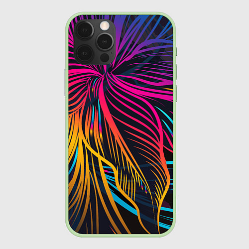 Чехол iPhone 12 Pro Floral Design / 3D-Салатовый – фото 1