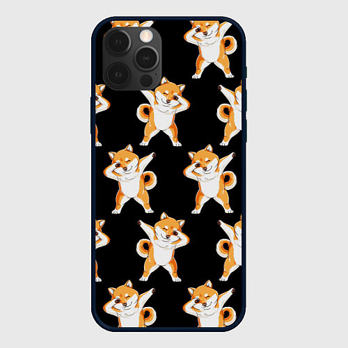 Чехол iPhone 12 Pro Foxes Dab / 3D-Черный – фото 1