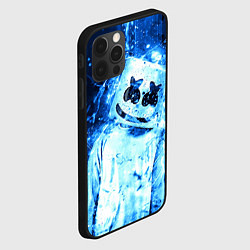 Чехол для iPhone 12 Pro Marshmello: Blue Liquid, цвет: 3D-черный — фото 2