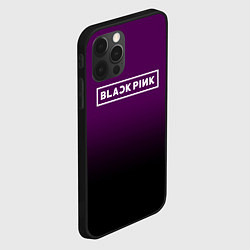 Чехол для iPhone 12 Pro Black Pink: Violet Gradient, цвет: 3D-черный — фото 2