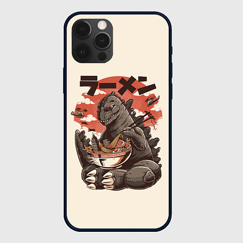 Чехол iPhone 12 Pro Godzilla Eat / 3D-Черный – фото 1