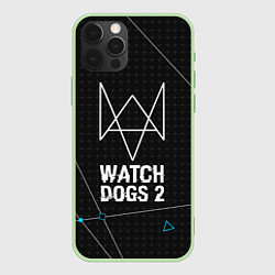 Чехол для iPhone 12 Pro Watch Dogs 2: Tech Geometry, цвет: 3D-салатовый