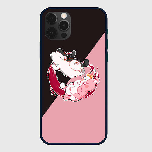 Чехол iPhone 12 Pro MONOKUMA X MONOMI / 3D-Черный – фото 1