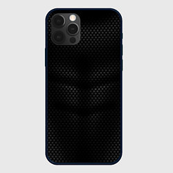 Чехол для iPhone 12 Pro Карбоновая броня, цвет: 3D-черный