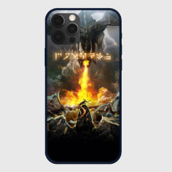 Чехол для iPhone 12 Pro TES: Dragon Flame, цвет: 3D-черный