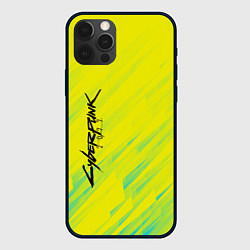 Чехол для iPhone 12 Pro Cyberpunk 2077: Yellow, цвет: 3D-черный