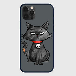 Чехол для iPhone 12 Pro Кот бедолага, цвет: 3D-черный