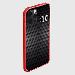 Чехол для iPhone 12 Pro PUBG: Carbon Style, цвет: 3D-красный — фото 2