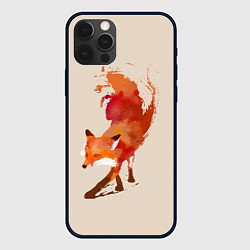 Чехол для iPhone 12 Pro Paint Fox, цвет: 3D-черный