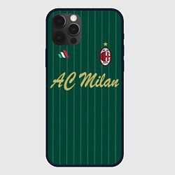 Чехол для iPhone 12 Pro AC Milan: Green Form, цвет: 3D-черный