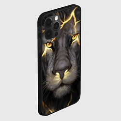Чехол для iPhone 12 Pro Лев с молнией, цвет: 3D-черный — фото 2