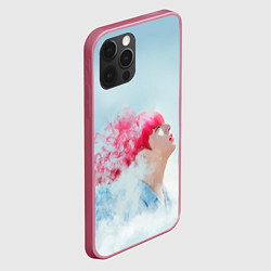 Чехол для iPhone 12 Pro BTS: Jungkook Pink, цвет: 3D-малиновый — фото 2