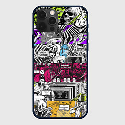 Чехол для iPhone 12 Pro Watch Dogs: Pattern, цвет: 3D-черный