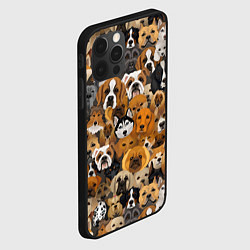 Чехол для iPhone 12 Pro Породы собак, цвет: 3D-черный — фото 2