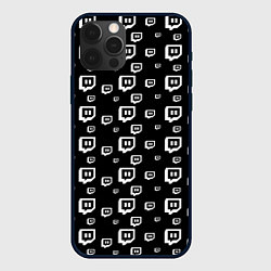 Чехол для iPhone 12 Pro Twitch: Black Pattern, цвет: 3D-черный