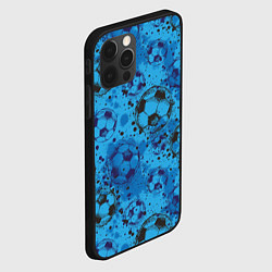 Чехол для iPhone 12 Pro Футбольные мячи, цвет: 3D-черный — фото 2