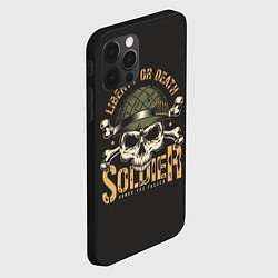 Чехол для iPhone 12 Pro Soldier - liberty or death, цвет: 3D-черный — фото 2