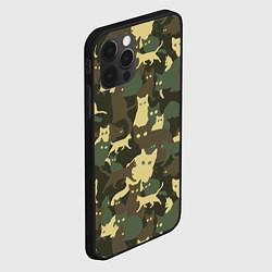 Чехол для iPhone 12 Pro Кошачий камуфляж, цвет: 3D-черный — фото 2