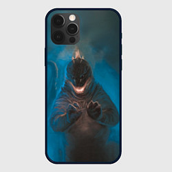 Чехол для iPhone 12 Pro Blue Godzilla, цвет: 3D-черный