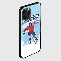Чехол для iPhone 12 Pro Хоккей Russia, цвет: 3D-черный — фото 2