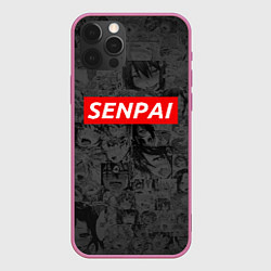 Чехол для iPhone 12 Pro SENPAI, цвет: 3D-малиновый