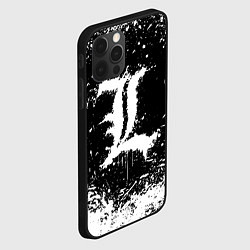 Чехол для iPhone 12 Pro L letter кляксы, цвет: 3D-черный — фото 2