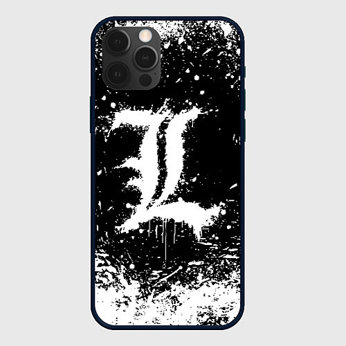 Чехол iPhone 12 Pro L letter кляксы / 3D-Черный – фото 1