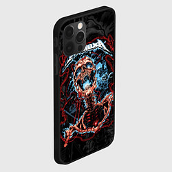 Чехол для iPhone 12 Pro Metallica - кричащий скелет, цвет: 3D-черный — фото 2