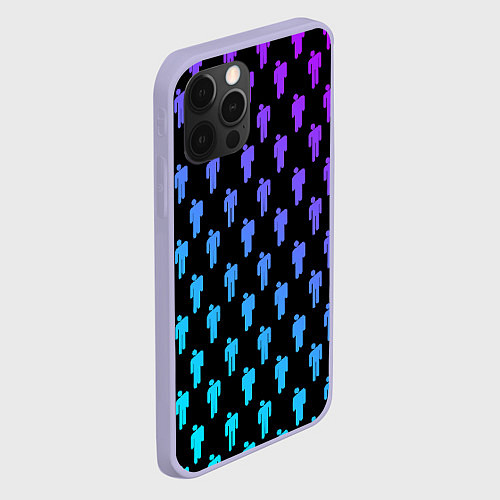 Чехол iPhone 12 Pro Billie Eilish: Neon Pattern / 3D-Светло-сиреневый – фото 2