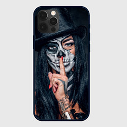 Чехол для iPhone 12 Pro Девушка halloween, цвет: 3D-черный