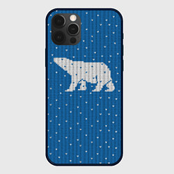Чехол для iPhone 12 Pro Свитер с медведем, цвет: 3D-черный
