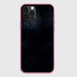 Чехол для iPhone 12 Pro Черный Дракон, цвет: 3D-малиновый