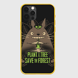 Чехол для iPhone 12 Pro Plant a tree Save the forest, цвет: 3D-желтый